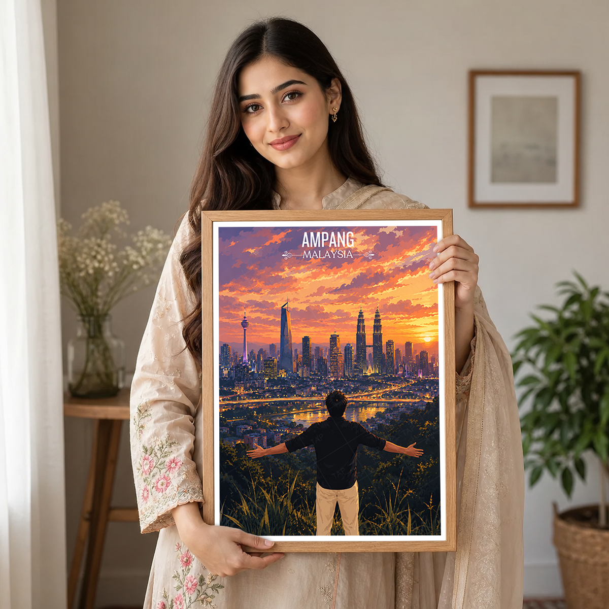Ampang - Malaysia - Vintage Travel Wall Art Poster Print
