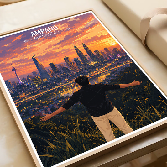 Ampang - Malaysia - Vintage Travel Wall Art Poster Print - Art Print - Travel Art Poster