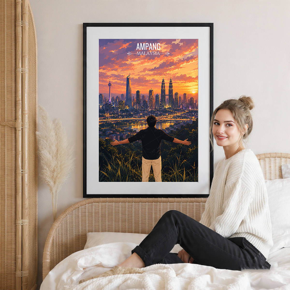 Ampang - Malaysia - Vintage Travel Wall Art Poster Print