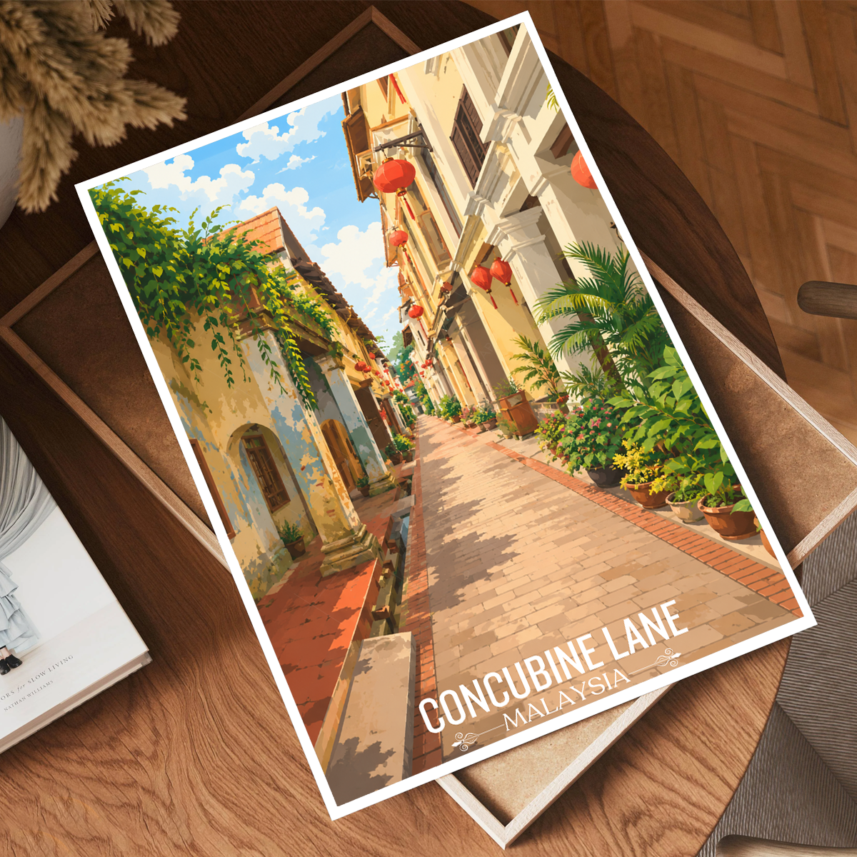 Concubine Lane - Malaysia - Vintage Travel Wall Art Poster Print