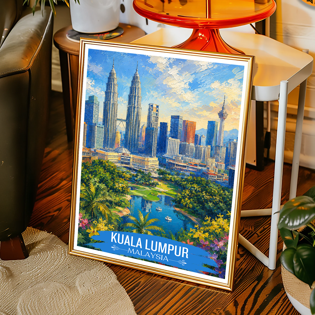Kuala Lumpur - Malaysia - Vintage Travel Wall Art Poster Print (Copy)