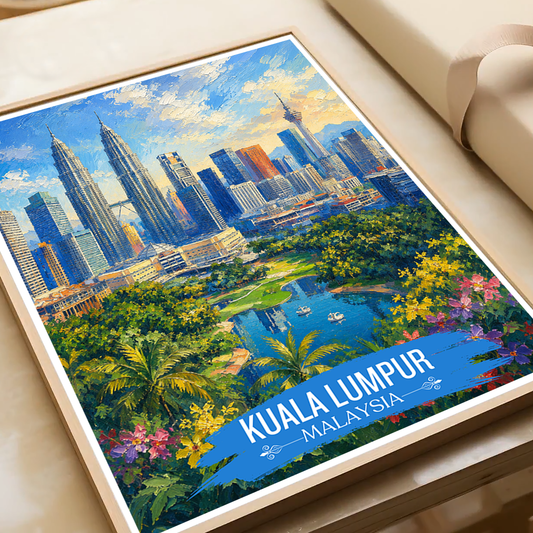 Kuala Lumpur - Malaysia - Vintage Travel Wall Art Poster Print (Copy) - Art Print - Travel Art Poster