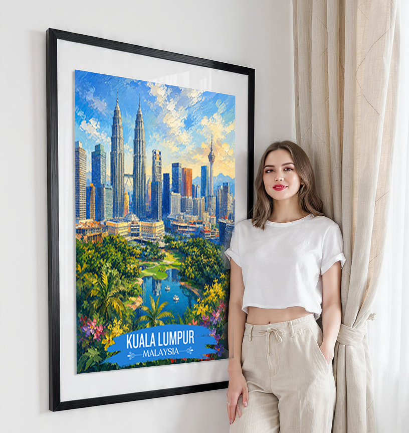 Kuala Lumpur - Malaysia - Vintage Travel Wall Art Poster Print (Copy)