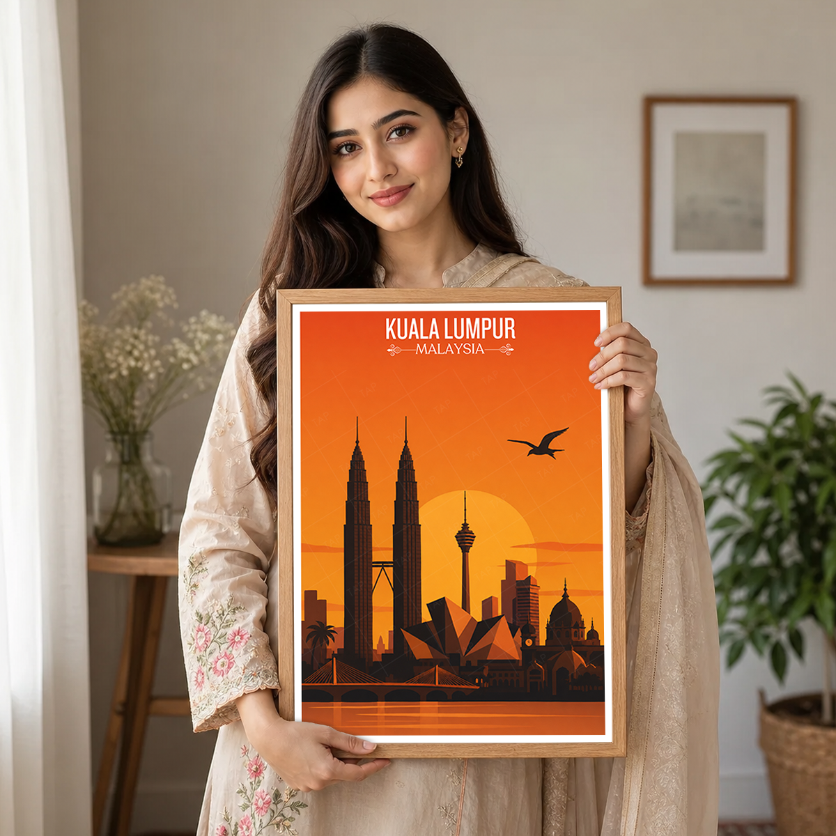 Kuala Lumpur - Malaysia - Vintage Travel Wall Art Poster Print
