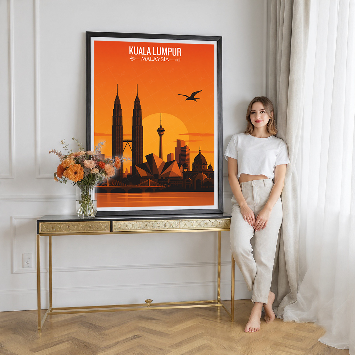 Kuala Lumpur - Malaysia - Vintage Travel Wall Art Poster Print