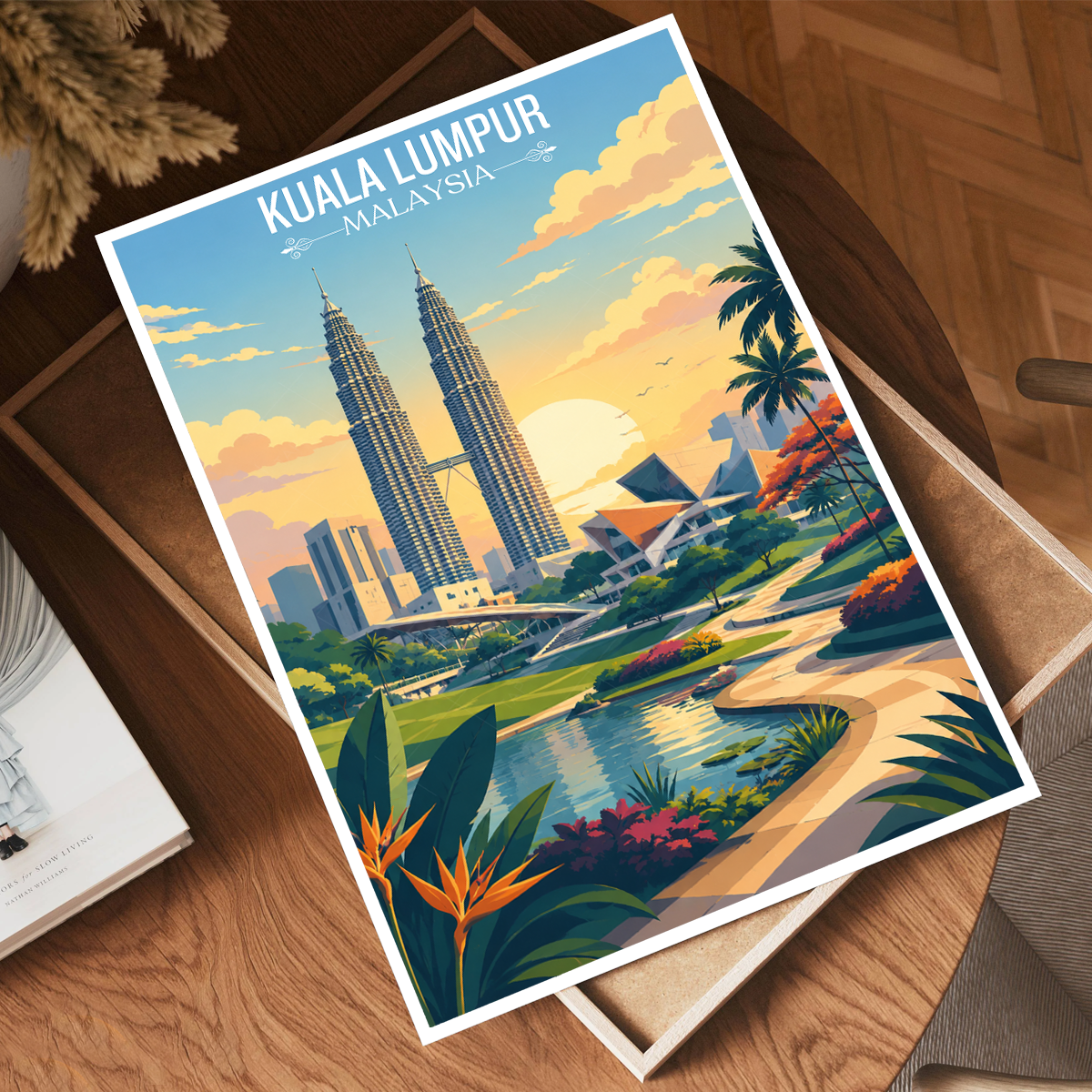 Kuala Lumpur - Malaysia - Vintage Travel Wall Art Poster Print