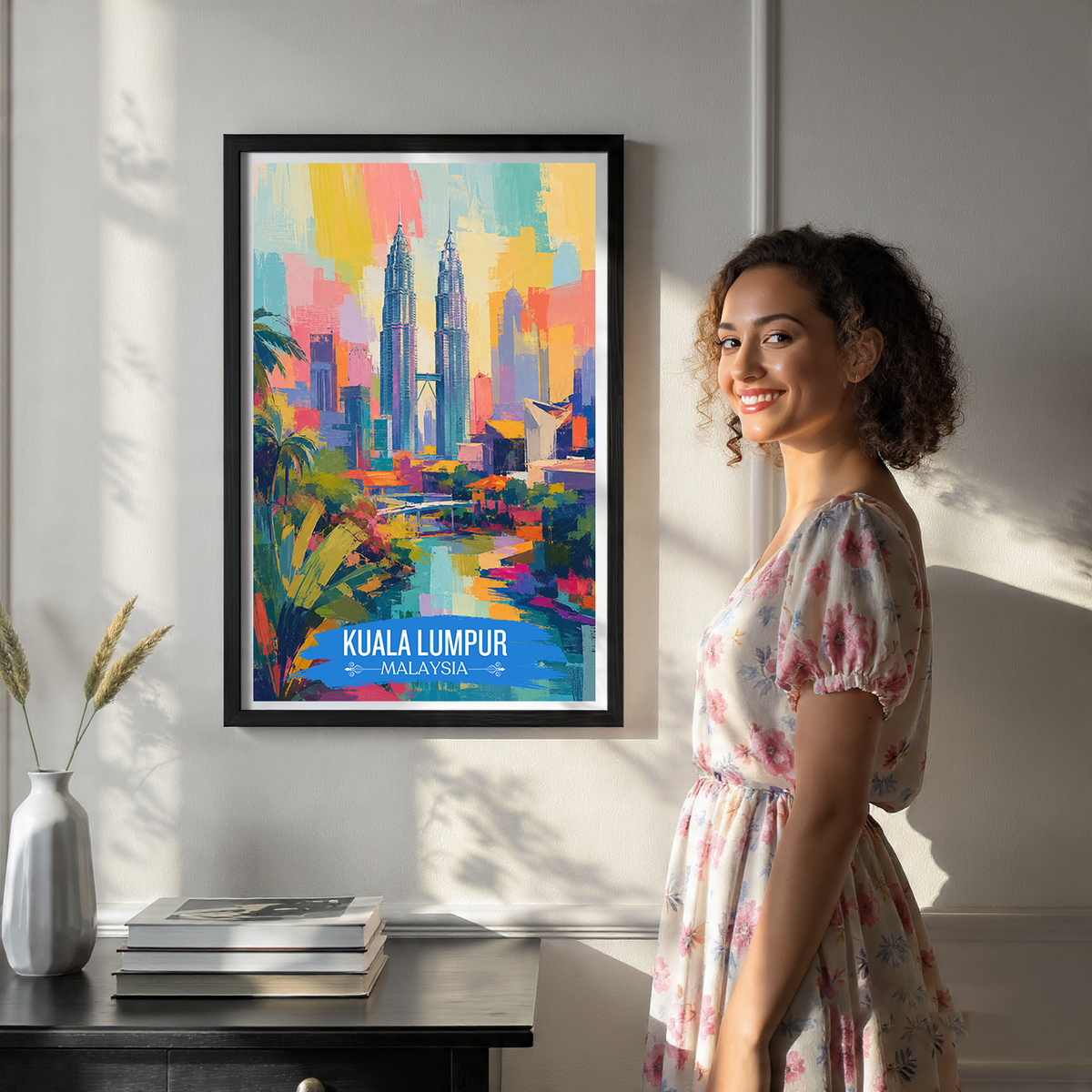 Kuala Lumpur - Malaysia - Vintage Travel Wall Art Poster Print
