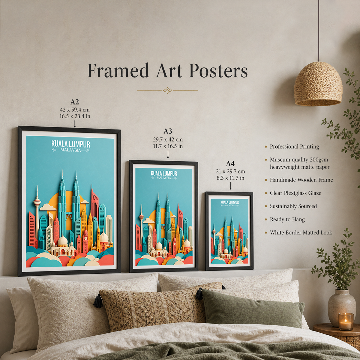 Kuala Lumpur - Malaysia - Vintage Travel Wall Art Poster Print