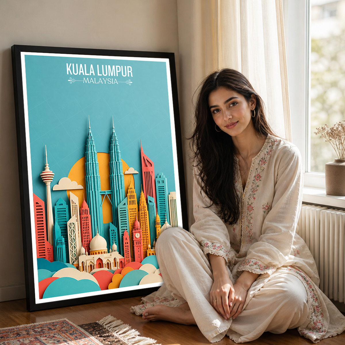 Kuala Lumpur - Malaysia - Vintage Travel Wall Art Poster Print