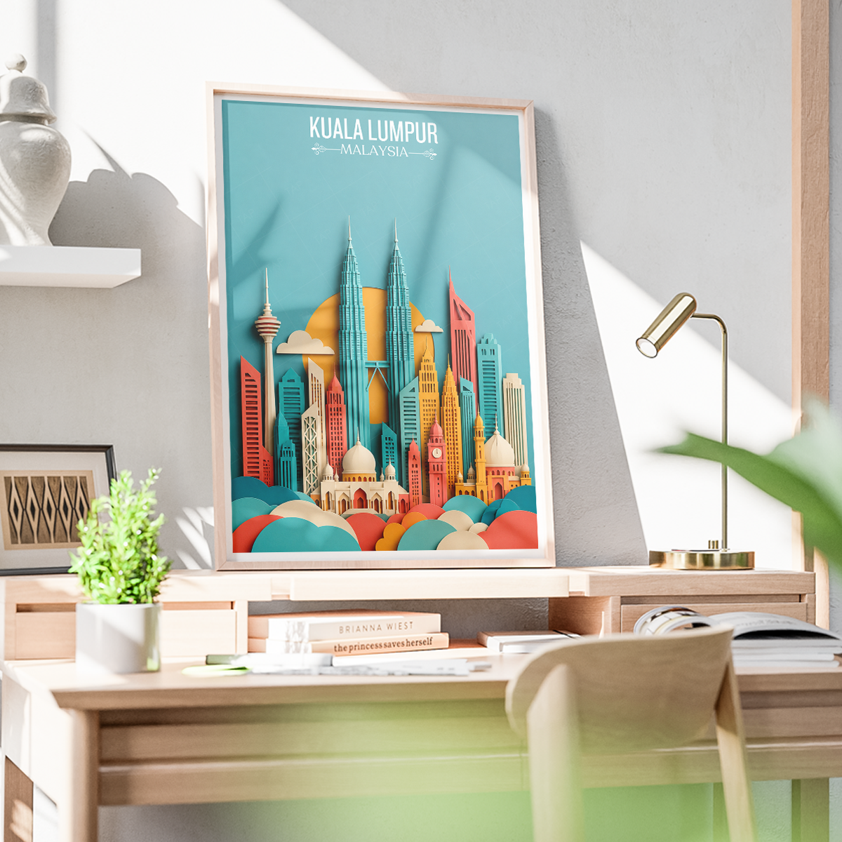 Kuala Lumpur - Malaysia - Vintage Travel Wall Art Poster Print
