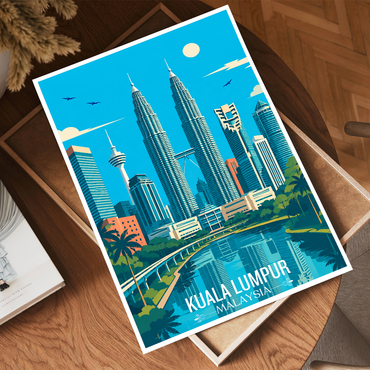 Kuala Lumpur - Malaysia - Vintage Travel Wall Art Poster Print