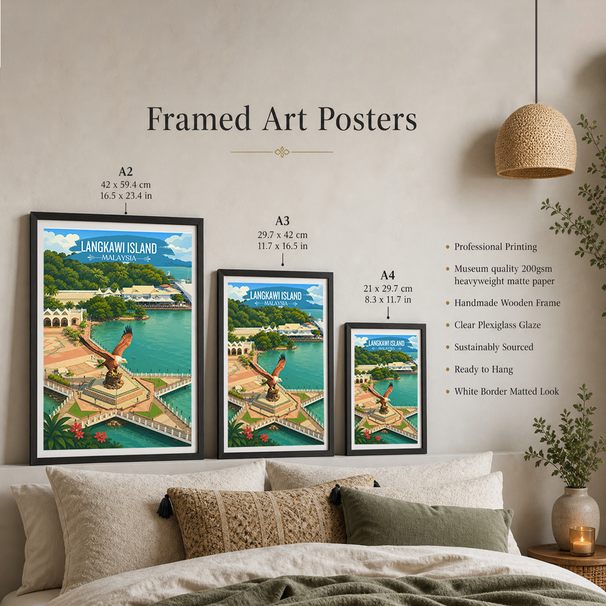 Langkawi Island - Malaysia - Travel Wall Art Deco Poster Print