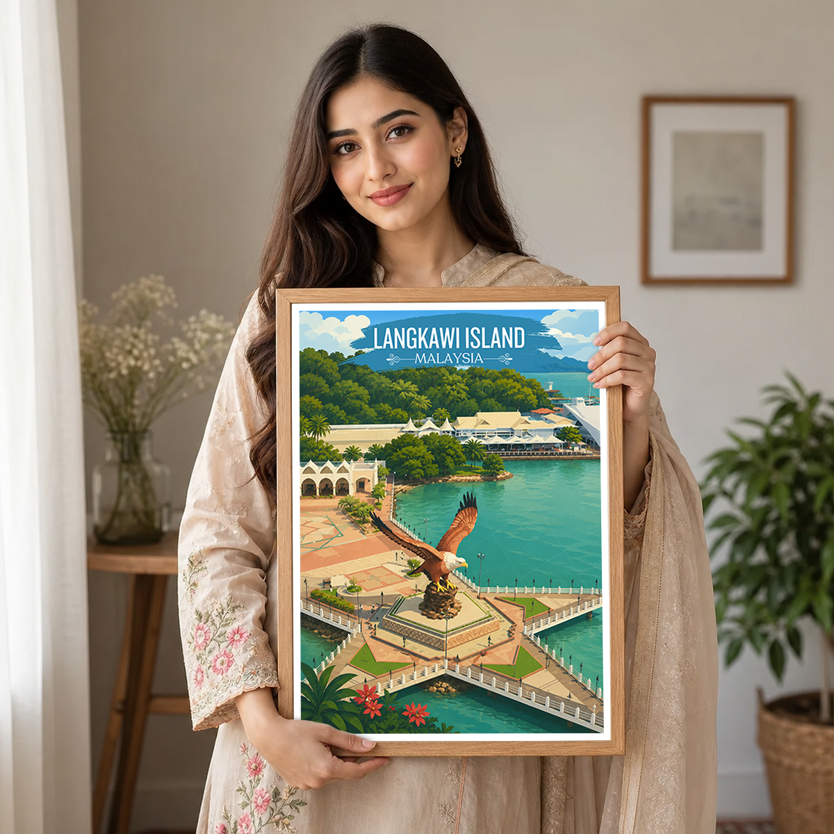 Langkawi Island - Malaysia - Travel Wall Art Deco Poster Print