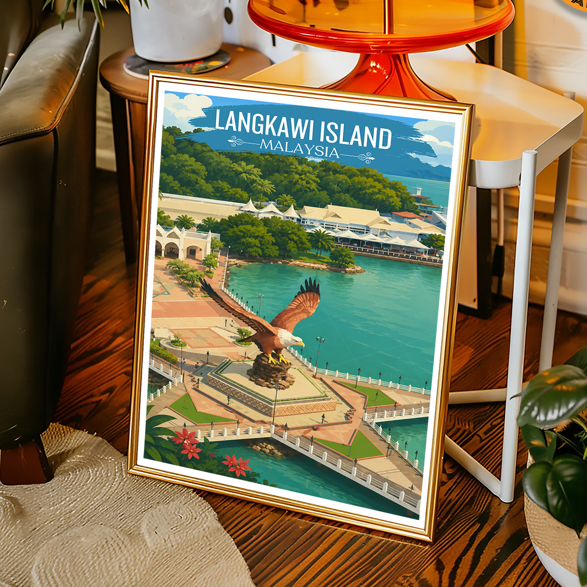 Langkawi Island - Malaysia - Travel Wall Art Deco Poster Print