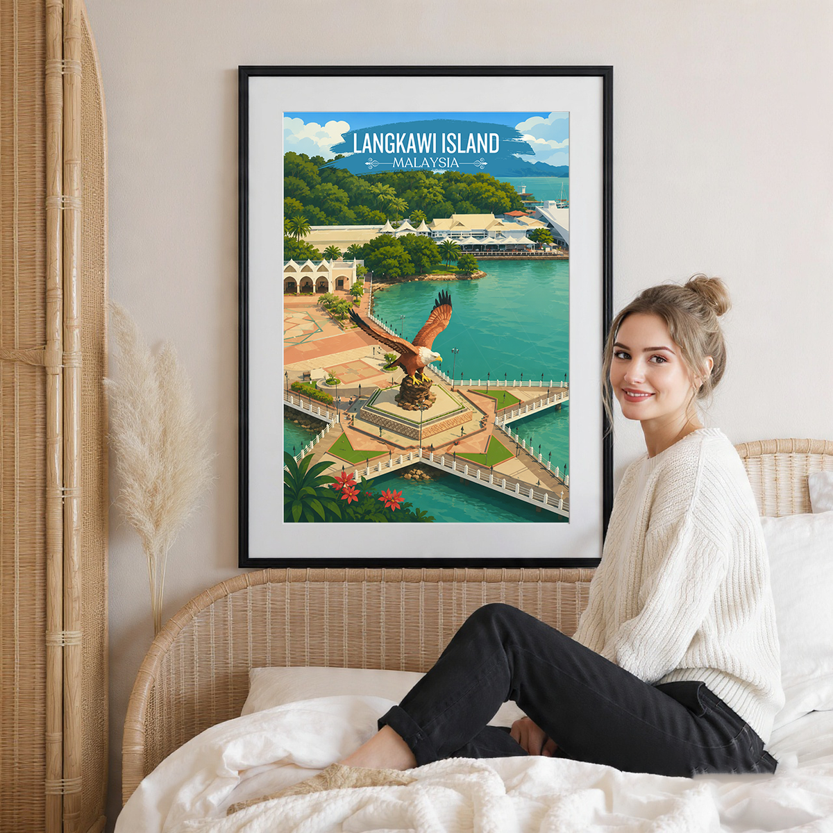 Langkawi Island - Malaysia - Travel Wall Art Deco Poster Print