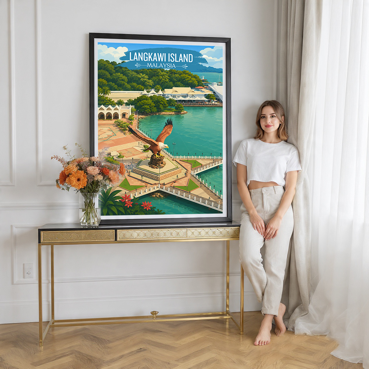 Langkawi Island - Malaysia - Travel Wall Art Deco Poster Print