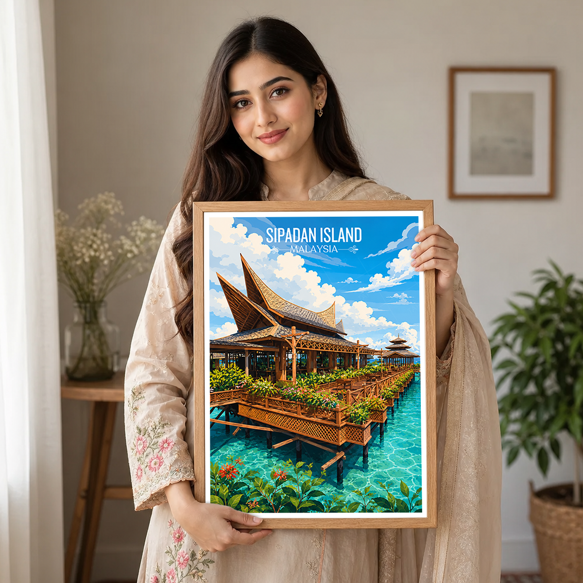 Sipadan Island - Malaysia - Travel Wall Art Deco Poster Print - Art Print - Travel Art Poster