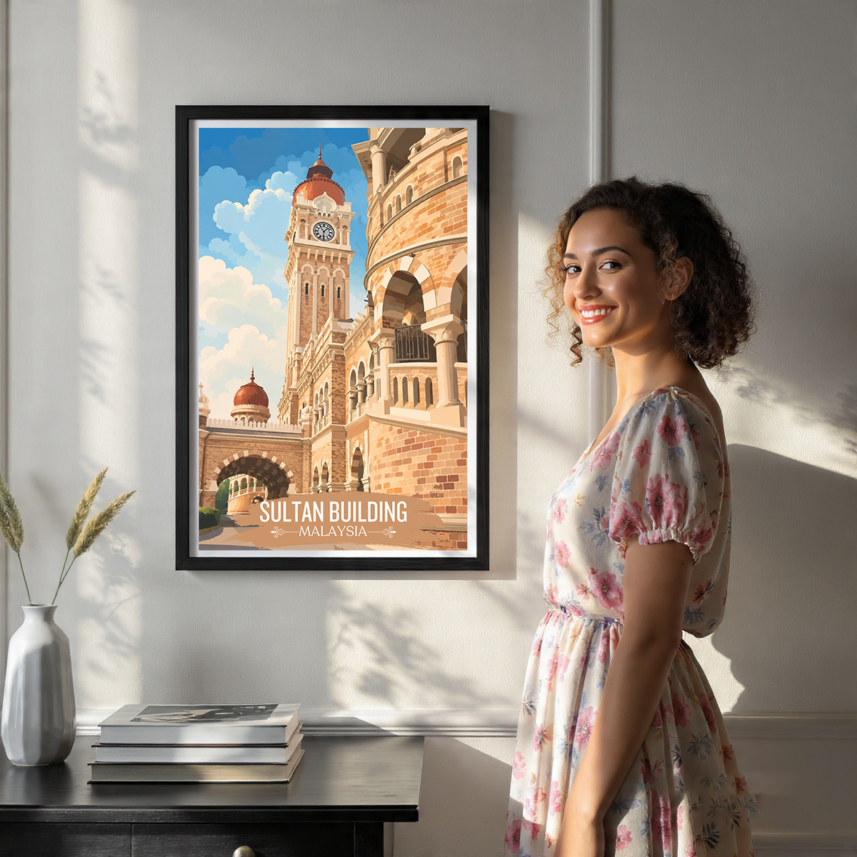 Sultan Palace - Malaysia - Travel Wall Art Deco Poster Print - Art Print - Travel Art Poster