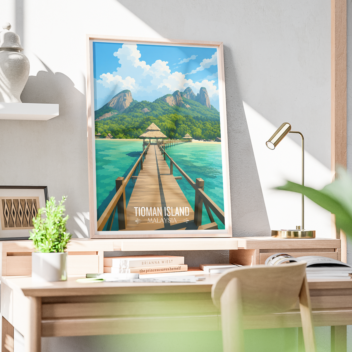 Tioman Island - Malaysia - Travel Wall Art Deco Poster Print - Art Print - Travel Art Poster