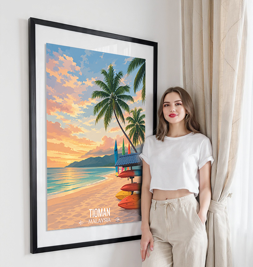 Tioman - Malaysia - Travel Wall Art Deco Poster Print - Art Print - Travel Art Poster