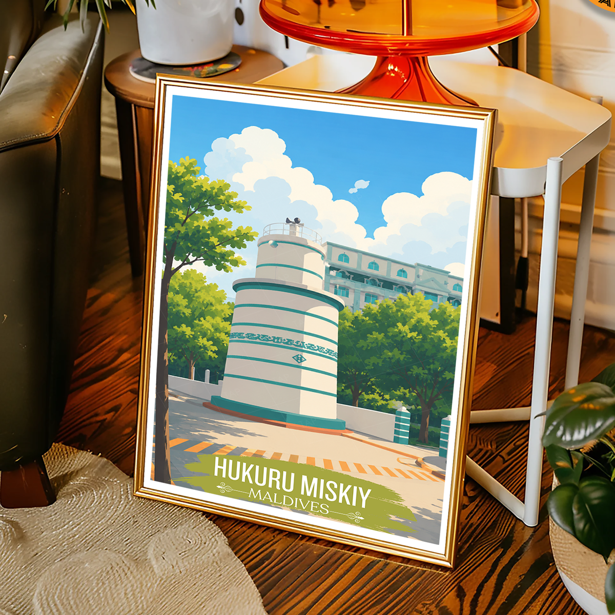 Hukuru Miskiy - The Maldives - Travel Wall Art Resort Poster Print - Art Print - Travel Art Poster