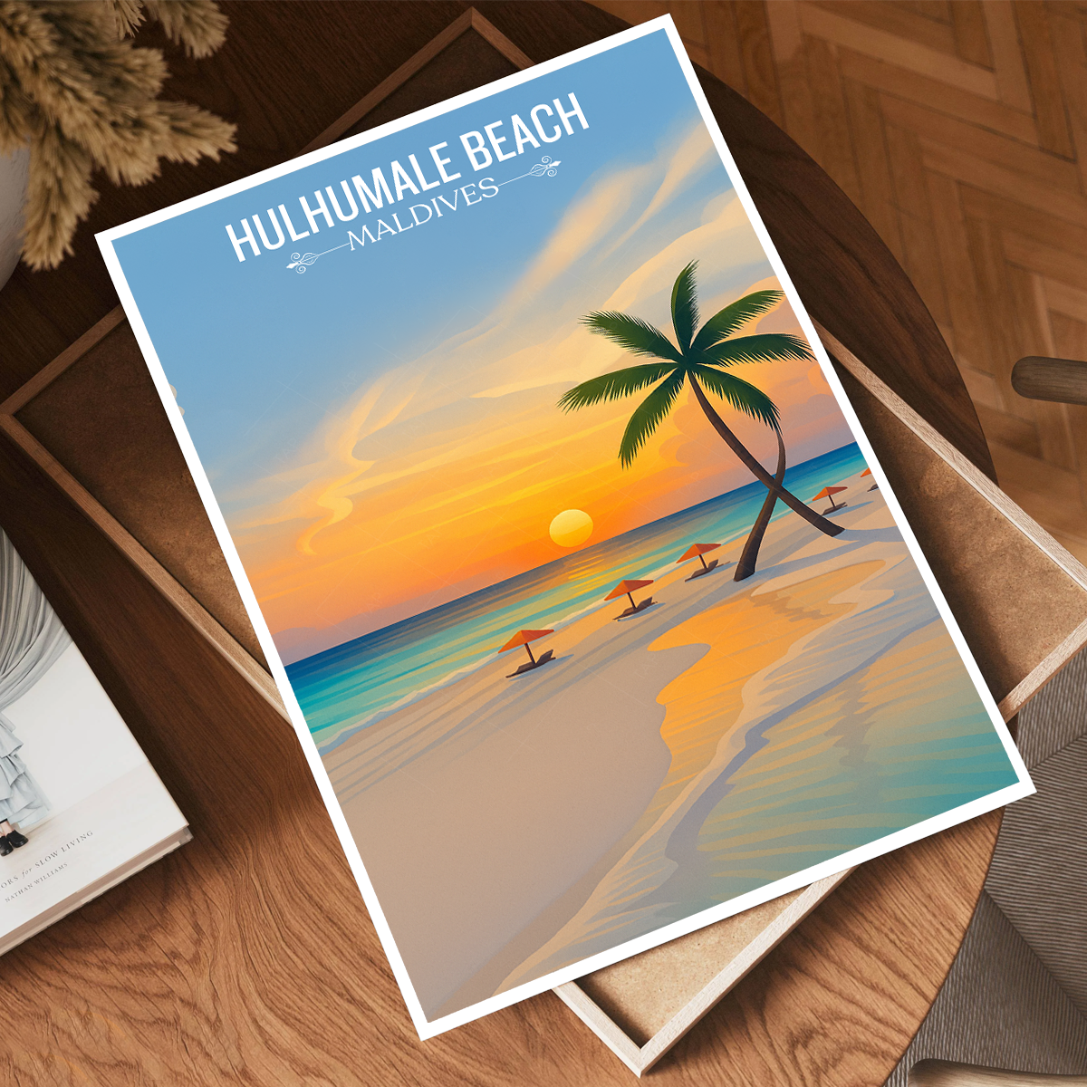 Hulhumale Beach - The Maldives - Travel Wall Art Resort Poster Print - Art Print - Travel Art Poster