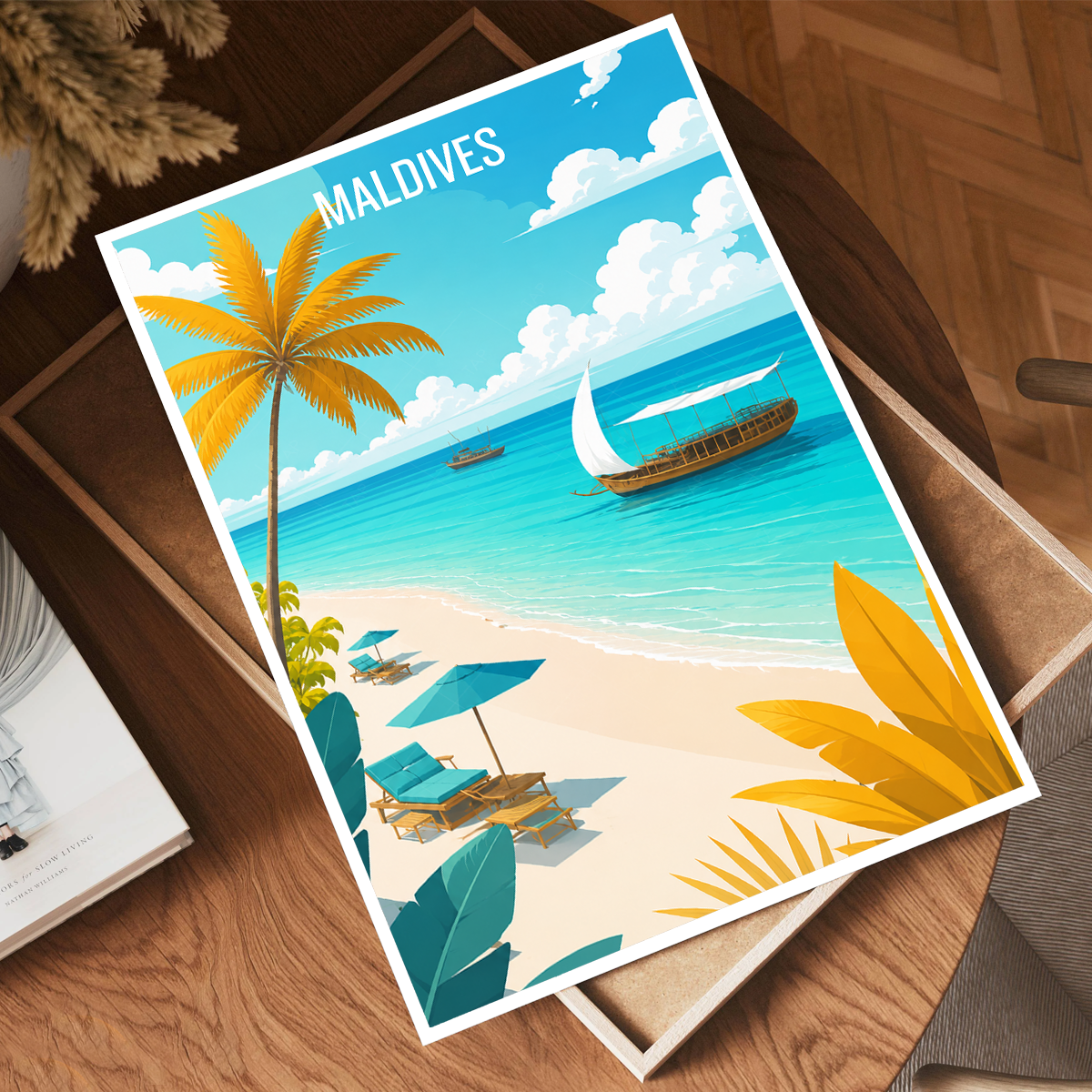Maldives - Travel Wall Art Beach Poster Print - Art Print - Travel Art Poster