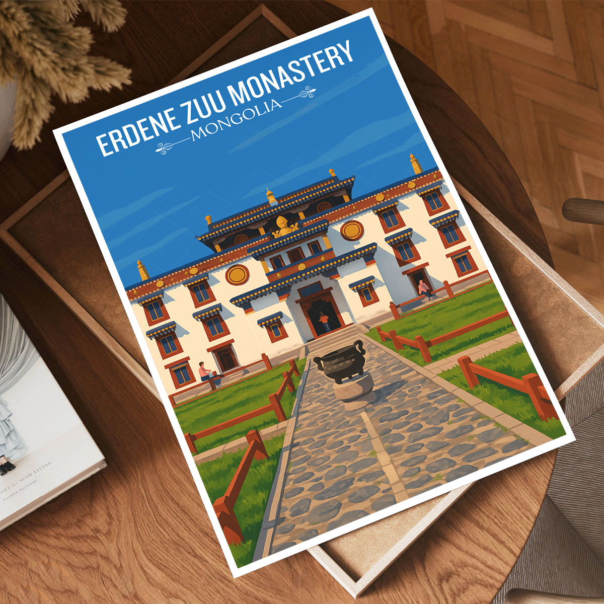 Erdene Zuu Monastery - Mongolia - Travel Wall Art Deco Poster Print - Travel Art Poster Print