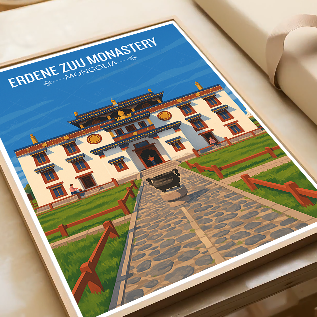 Erdene Zuu Monastery - Mongolia - Travel Wall Art Deco Poster Print - Travel Art Poster Print