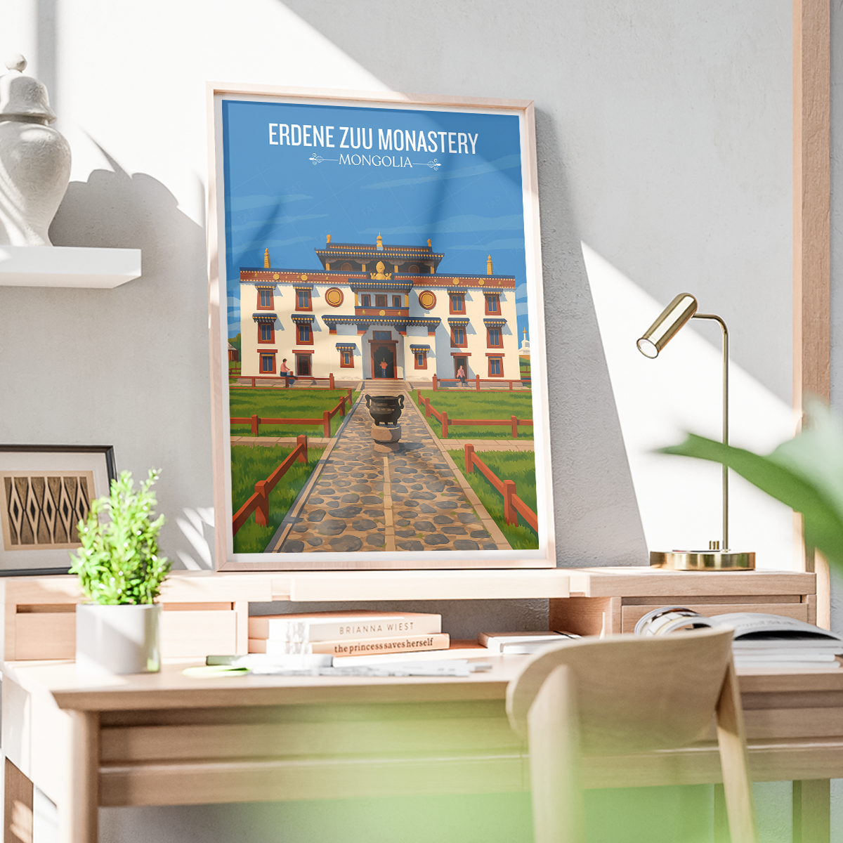 Erdene Zuu Monastery - Mongolia - Travel Wall Art Deco Poster Print - Travel Art Poster Print