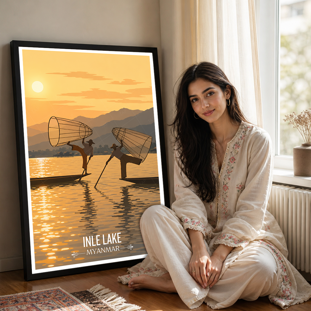 Inle Lake - Myanmar - Travel Wall Art Deco Poster Print - Art Print - Travel Art Poster