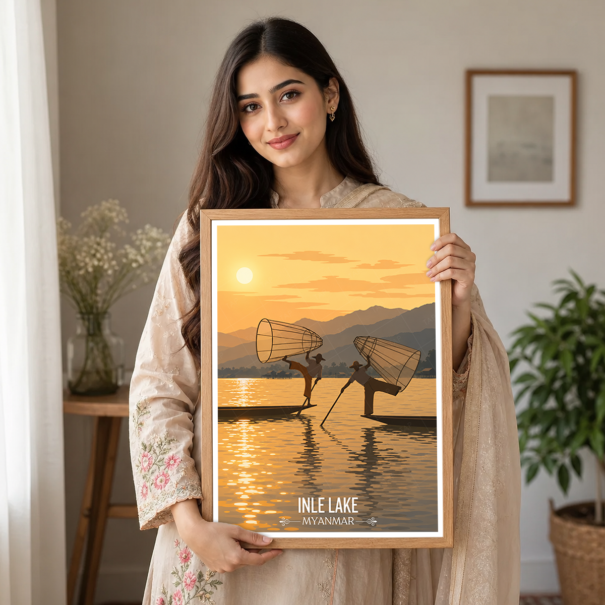 Inle Lake - Myanmar - Travel Wall Art Deco Poster Print - Art Print - Travel Art Poster