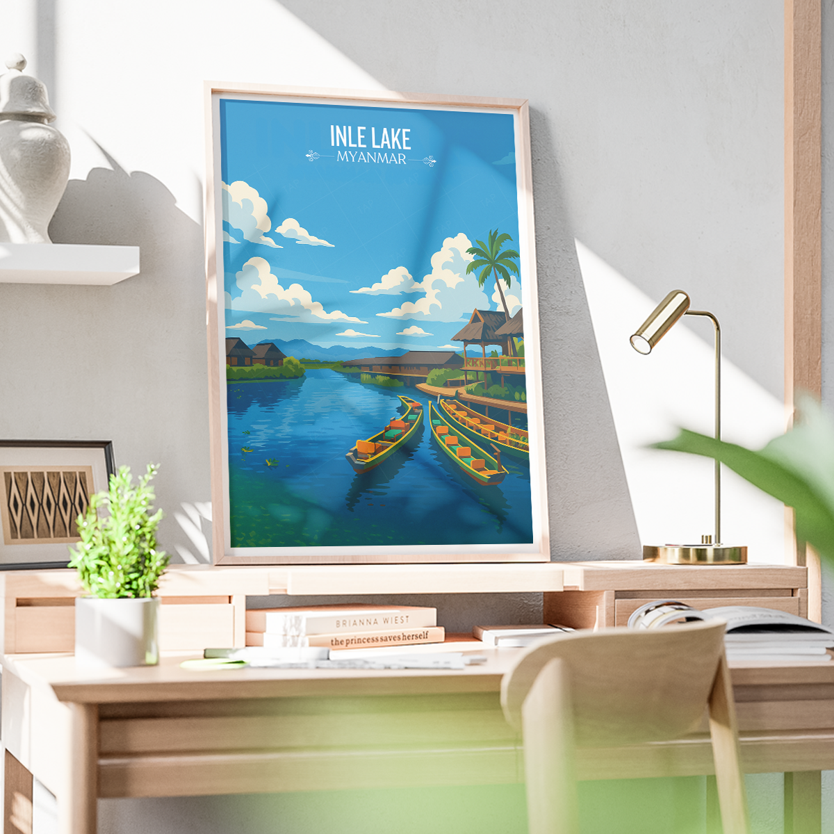 Inle Lake - Myanmar - Travel Wall Art Deco Poster Print - Art Print - Travel Art Poster