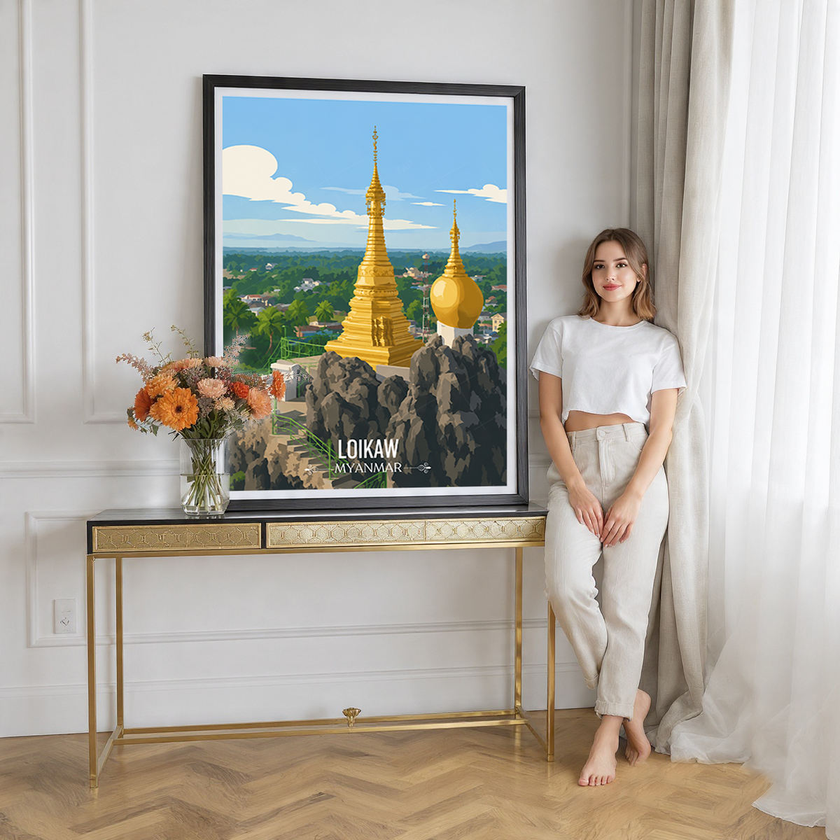 Loikaw - Myanmar - Travel Wall Art Deco Poster Print - Art Print - Travel Art Poster