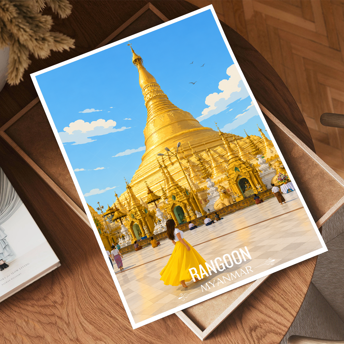 Myanmar - Travel Wall Art Deco Poster Print - Art Print - Travel Art Poster
