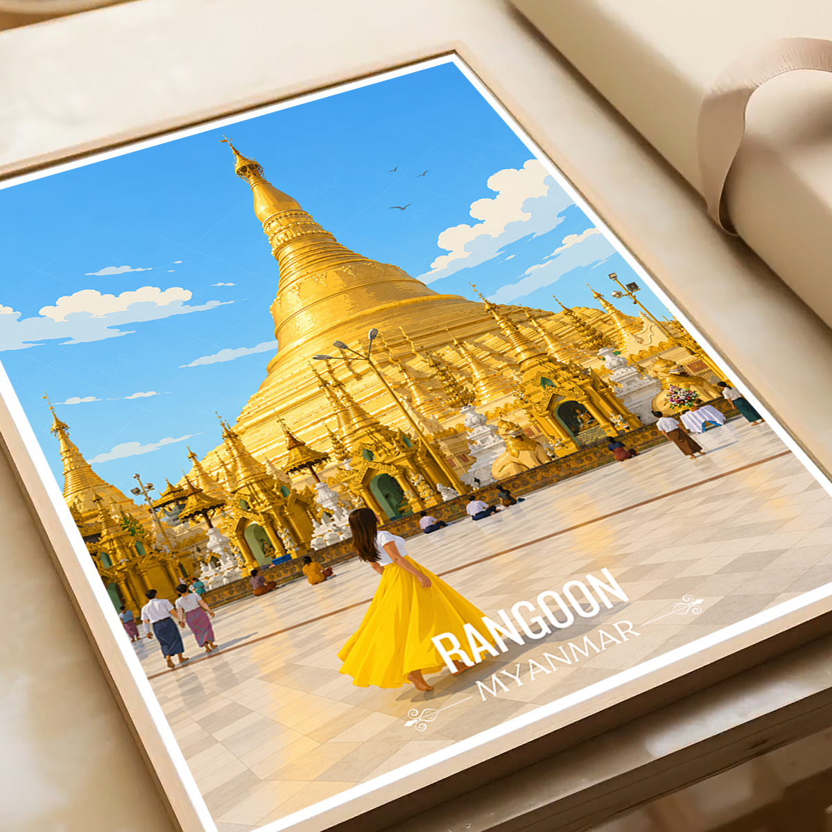 Myanmar - Travel Wall Art Deco Poster Print - Art Print - Travel Art Poster