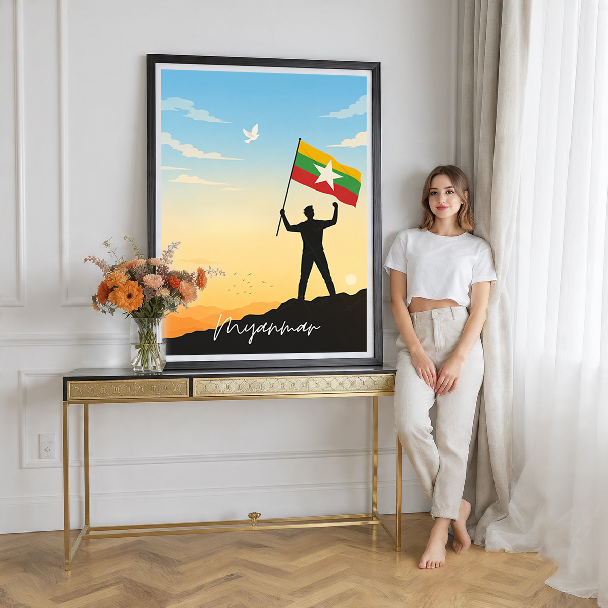 Myanmar - Travel Wall Art Deco Poster Print - Art Print - Travel Art Poster