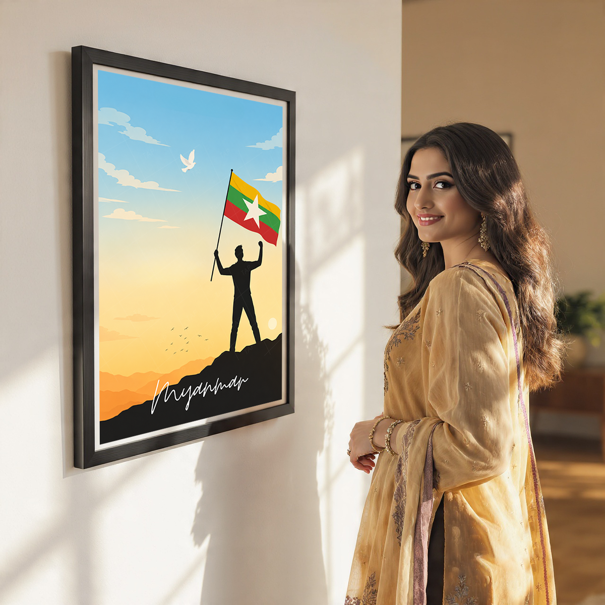 Myanmar - Travel Wall Art Deco Poster Print - Art Print - Travel Art Poster