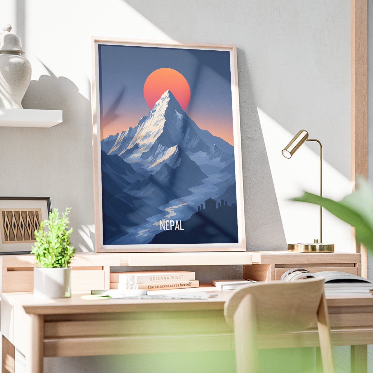 Nepal - Travel Wall Art Deco Poster Print