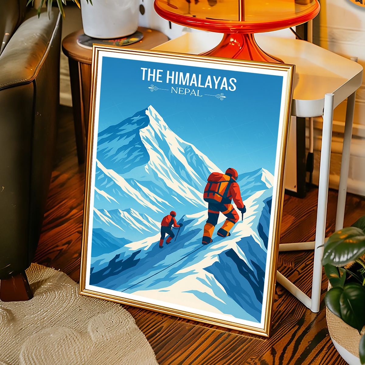 The Himalayas - Nepal - Travel Wall Art Deco Poster Print