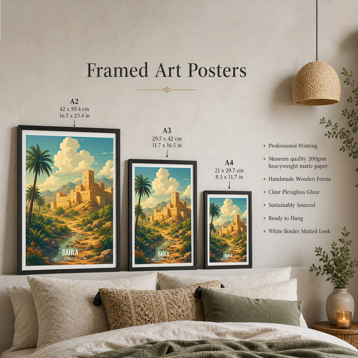 Bahla - Oman - Travel Art Wall Deco Poster - Art Print - Travel Art Poster