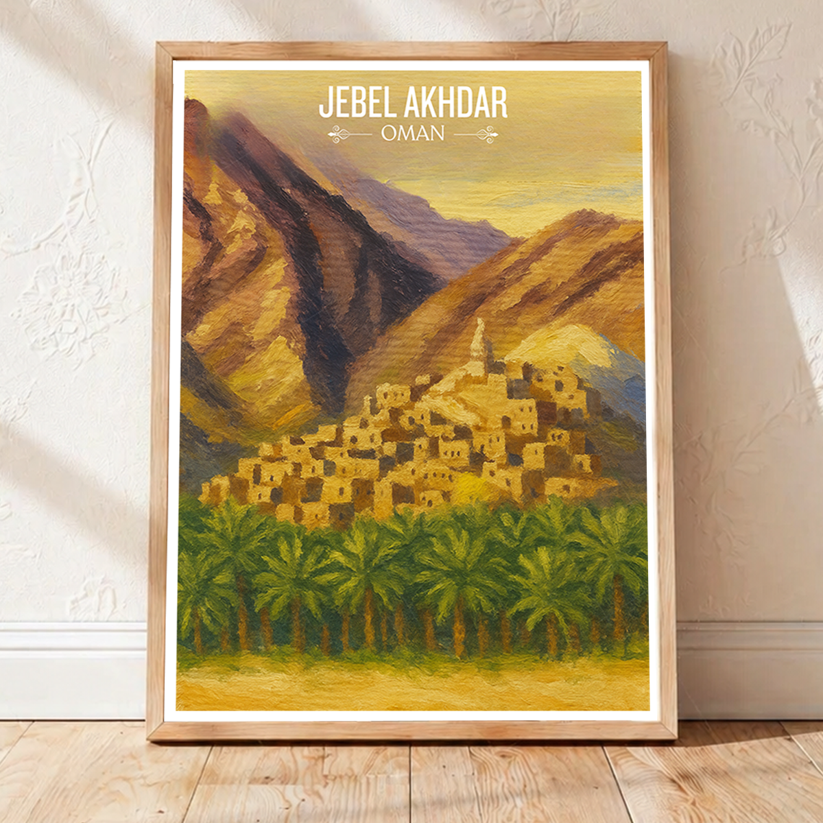 Jebel Akhdar - Oman - Travel Art Wall Deco Poster - Art Print - Travel Art Poster
