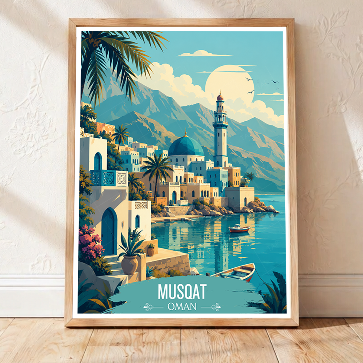 Royal Musqat - Oman - Travel Art Wall Deco Poster - Art Print - Travel Art Poster