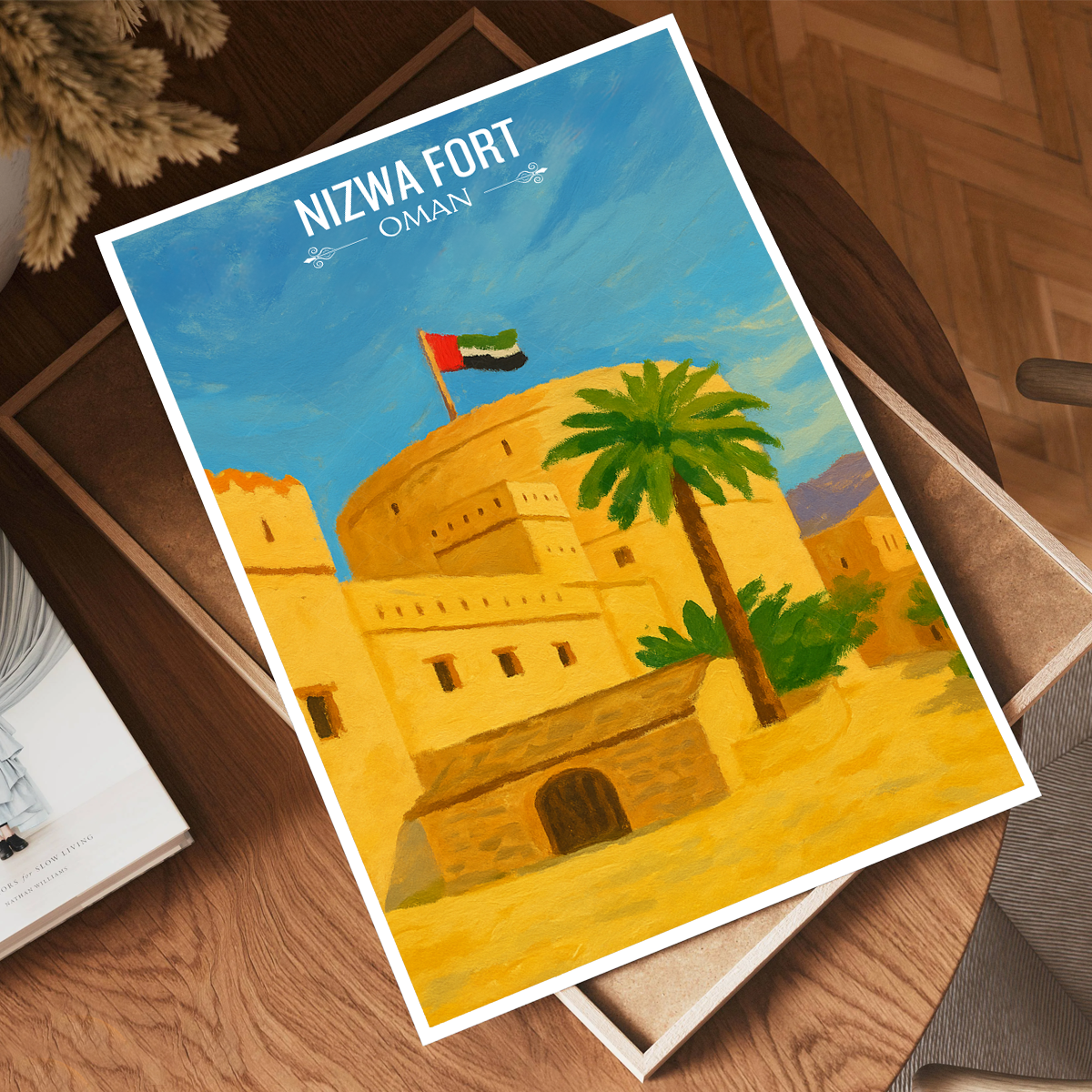 Nizwa Fort - Oman - Travel Art Wall Deco Poster - Art Print - Travel Art Poster