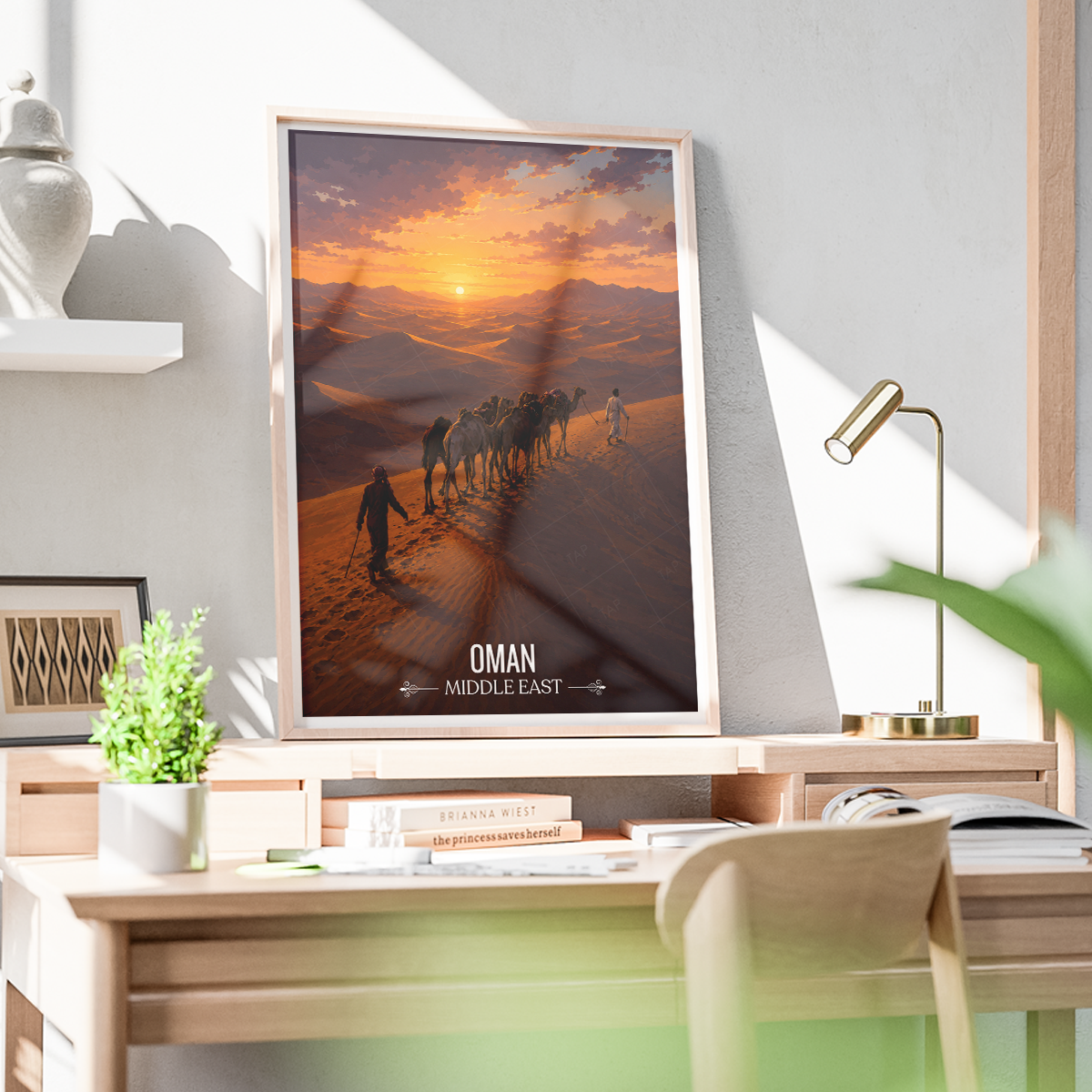 Oman Sunset - Travel Art Wall Deco Poster - Art Print - Travel Art Poster