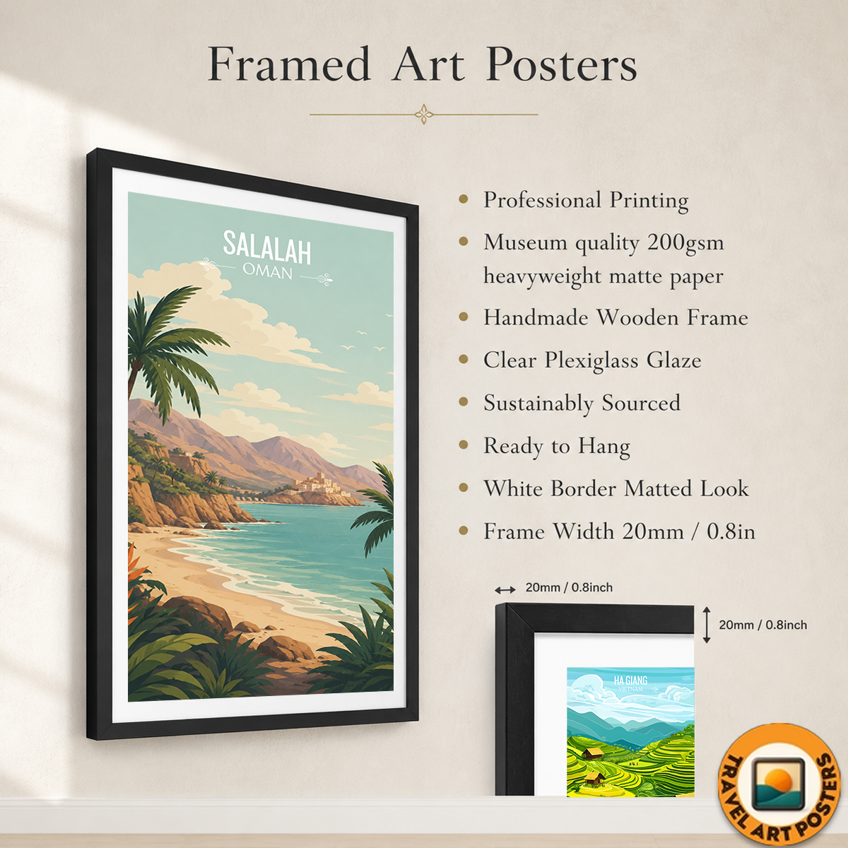 Salalah - Oman - Travel Art Wall Deco Poster - Art Print - Travel Art Poster