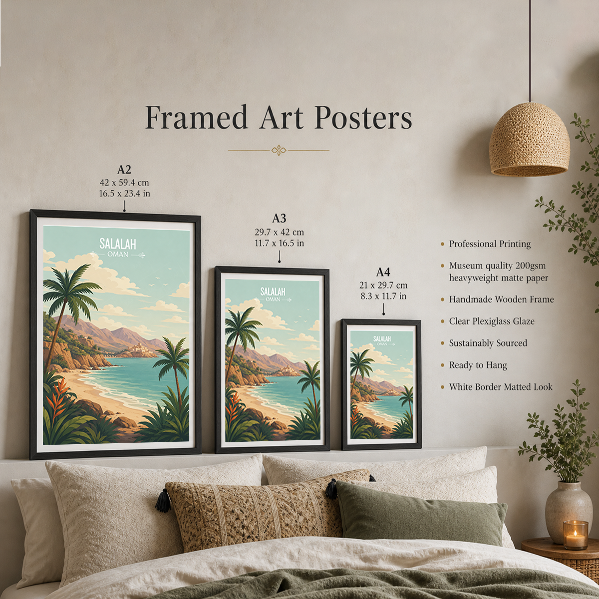 Salalah - Oman - Travel Art Wall Deco Poster - Art Print - Travel Art Poster