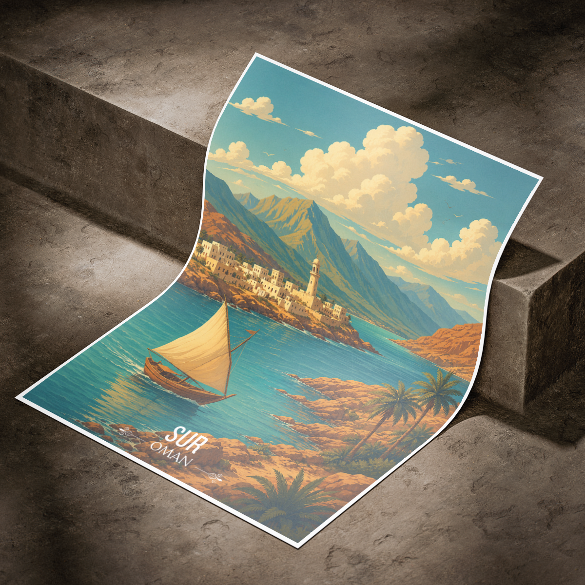 Sur - Oman - Travel Art Wall Deco Poster - Art Print - Travel Art Poster