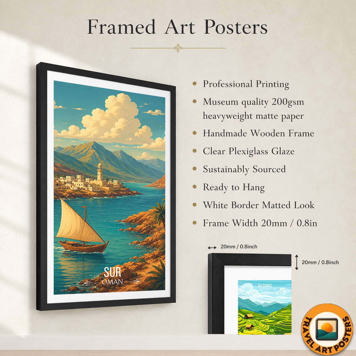 Sur - Oman - Travel Art Wall Deco Poster - Art Print - Travel Art Poster