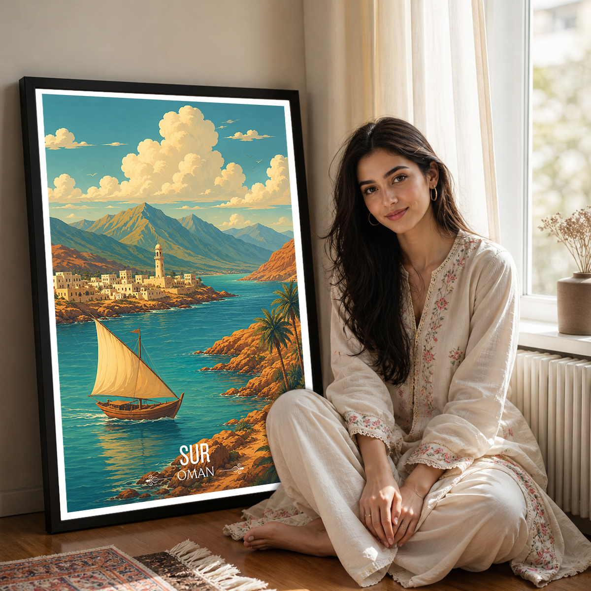 Sur - Oman - Travel Art Wall Deco Poster - Art Print - Travel Art Poster